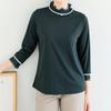 Shiz Madam Pearl Necklace Color Block Blouse T57510