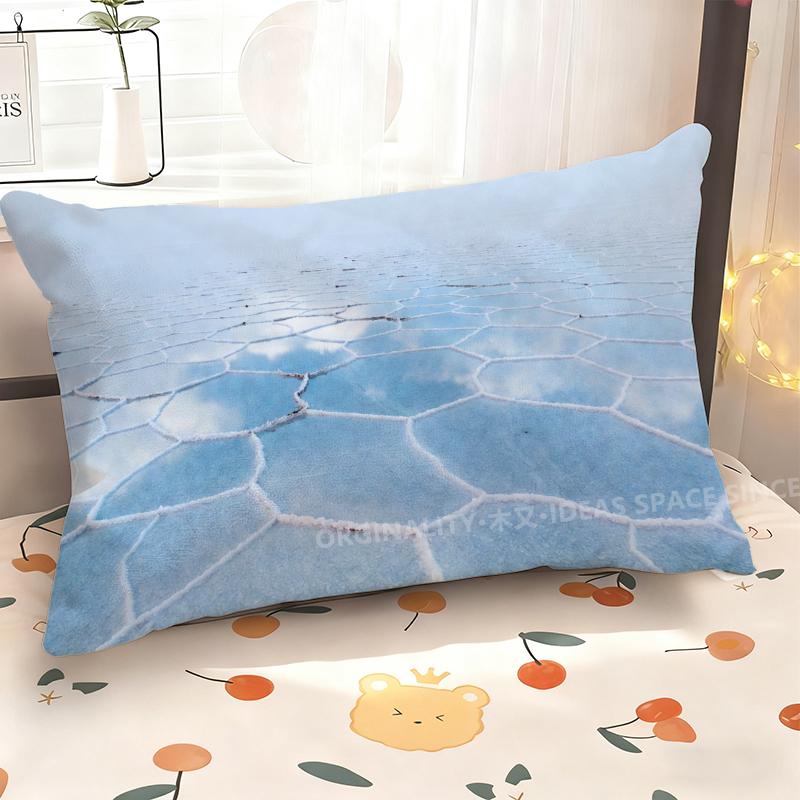 Abstract Blue Geometric Pillowcase Suitable For Sofa Bedroom Car Pillow Cover Cushion Rectangular Back Cushion