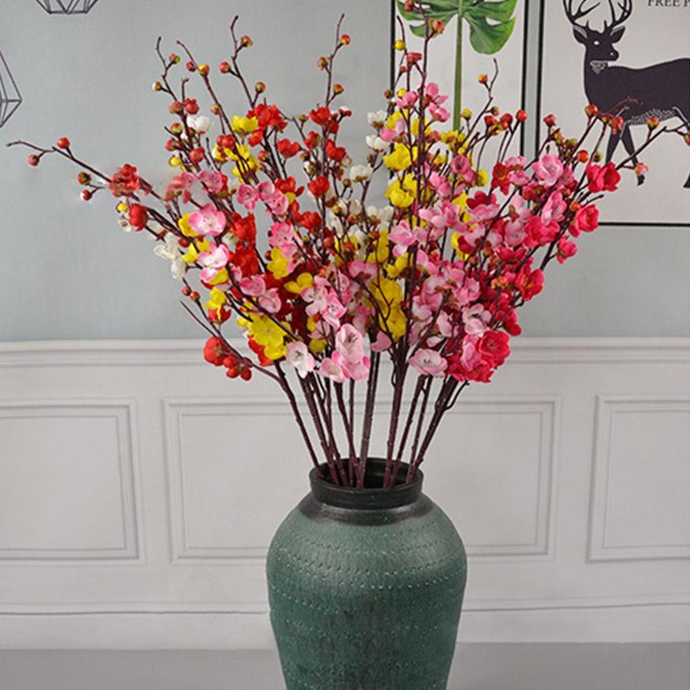 Kurze rote künstliche Blumen, verschiedene Stile, Winter-Frühlings-Dekoration, Heimdekoration