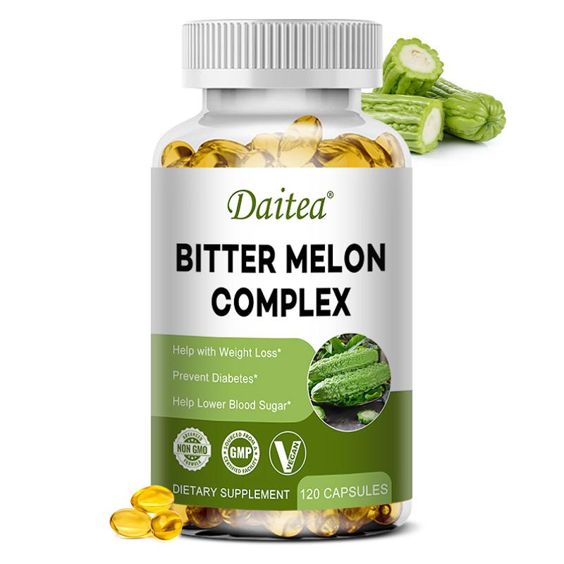 Capsule di Melone Amaro Daitea, Complesso di Melone Amaro 2500mg, Momordica Charantia 10:1 e 16:1 Estratto, 120 Capsule