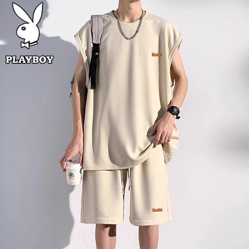 PLAYBOY Men s Summer Vest & Shorts Set 3XL