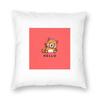 Cute Red Panda Hello Square Pillowcase Polyester Linen Velvet Creative Zip Decorative Pillow Case Sofa Cushion Cover Wholesale