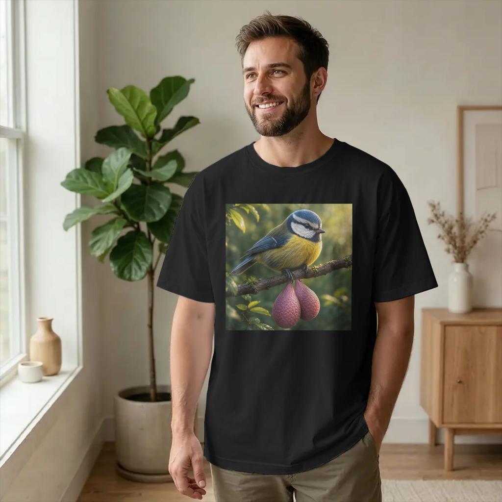 Funny Balls Bird Meme Men T Shirt Humor Animal Leisure Tee Short Sleeve Round Neck T-Shirts 100
