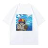 Greetings Huzz T-shirt Silly Cat Meme Printed Summer Hip Hop Wo Crewneck Shortsleeve Casual Y2k 100%cotton Tshirt Clothing