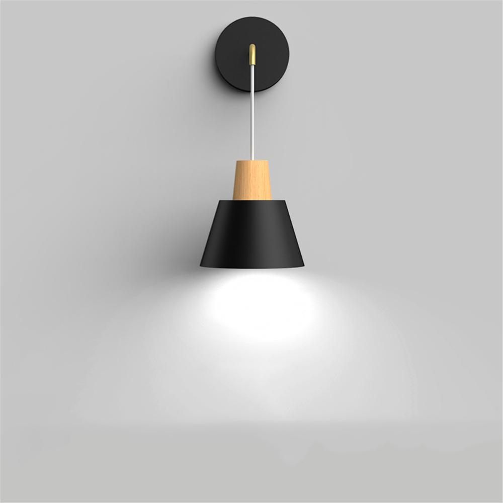 Modern Indoor LED Wall Lamp Black White Gray Bedroom Bedside Wall Light Aisle Corridor Single Head Wall Lamp Luminaire Sconce