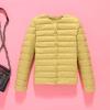 Autumn and Winter New Light Down Jacket Women's Warm Liner Short Large Size Slim Fashion Women's Crew Neck Jacket
