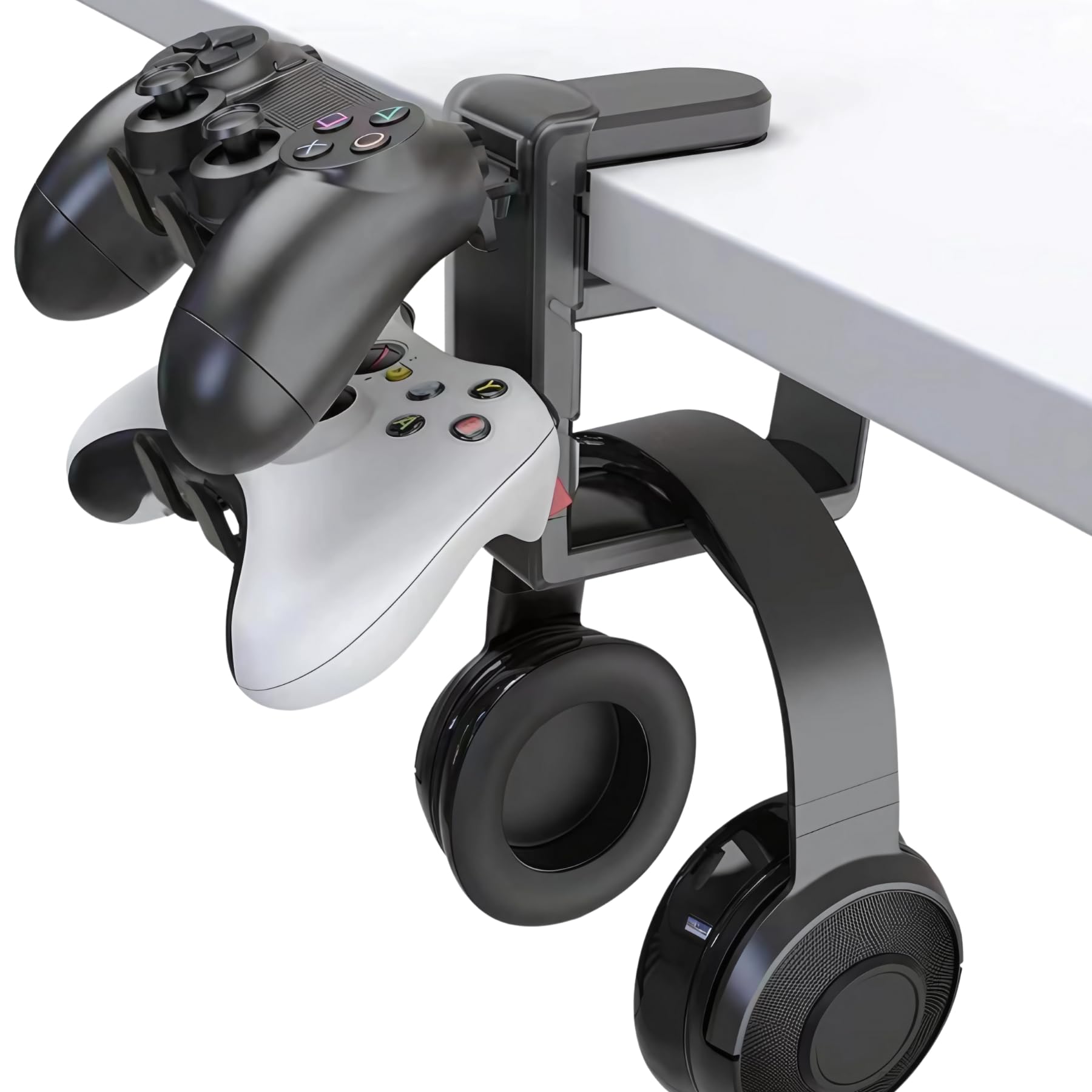 

Mellbo Controller Stand, Controller and Headphone Stand with Hook Holder, Holds 3 Controllers Simultaneously (Black)