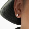 Retro Minimalist Zirconia Stud Earrings Unisex Hip-hop Light Luxury Classic Sleep-Friendly Ear Hole Retainers Daily Wear Versatile