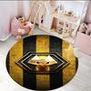 1PC round rug Powerful Symbol Design Printed Round Area Rug ,Rug For Home Office, Round Chair Rug, Decorative Carpet Fan gifts Christmas gift