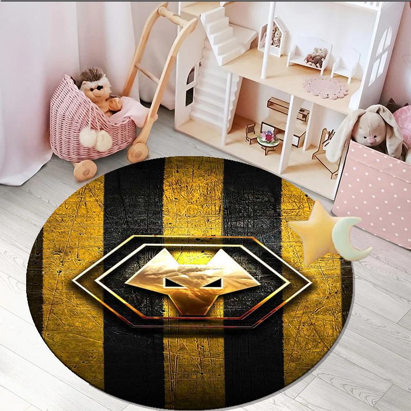 1PC round rug Powerful Symbol Design Printed Round Area Rug ,Rug For Home Office, Round Chair Rug, Decorative Carpet Fan gifts Christmas gift