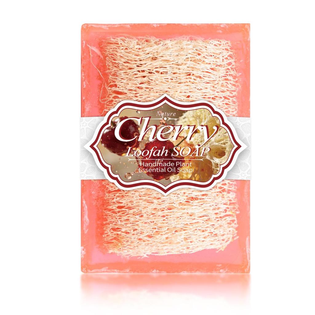 Lemon Scented Handmade Loofah Soap: Deep Cleansing, Moisturizing, Exfoliating Bath & Face Wash