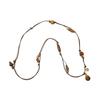 Original design retro light luxury natural hand-woven Tibetan necklace beaded tiger's eye stone pendant long sweater chain