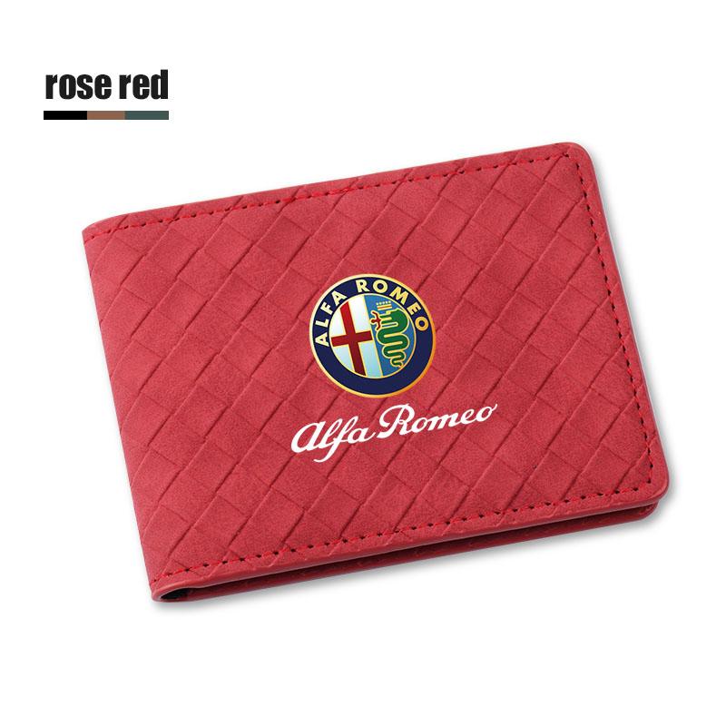 LMRGZ1 For Alfa Romeo Car Driver License Cover Leather Auto Driving Documents Case Credit Card Holder For Alfa Romeo 4C 159 166 Giulia
