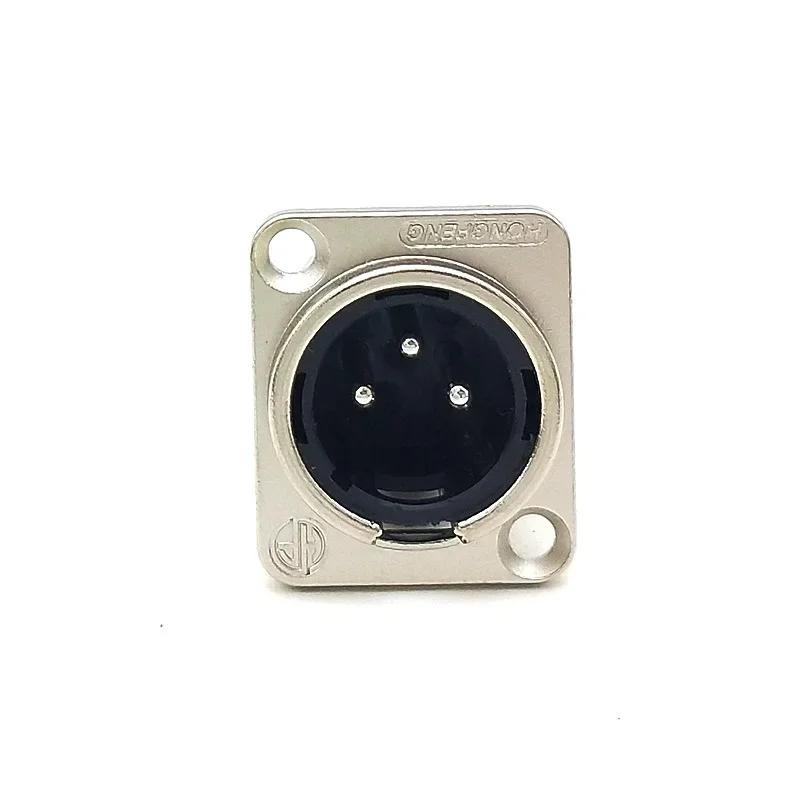 5/20/100Pcs XLR 3/4/5Pin Plug Male Female Jack XLR Socket with Copper Contact Panel Connector for Audio Microphone