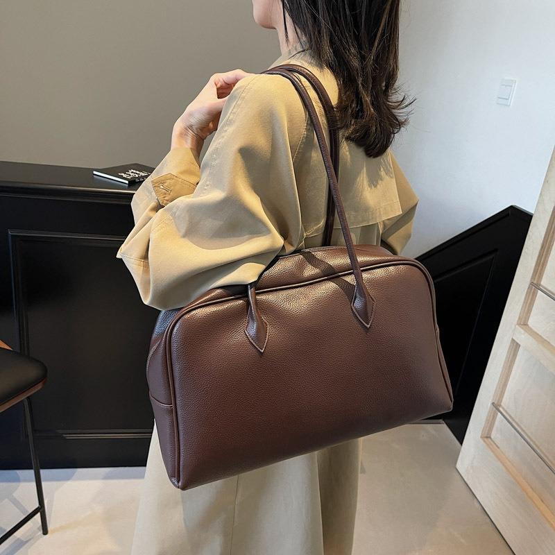 Retro big bag, new shoulder commuter bag, large capacity women's tote bag, underarm handbag women's
