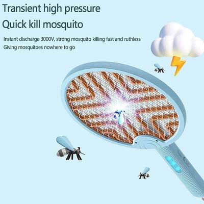 Foldable Electric Mosquito Killer 2 In 1 USB Rechargeable Mosquito Racket Insect Killer Portable Safety Fly Swatter Trap