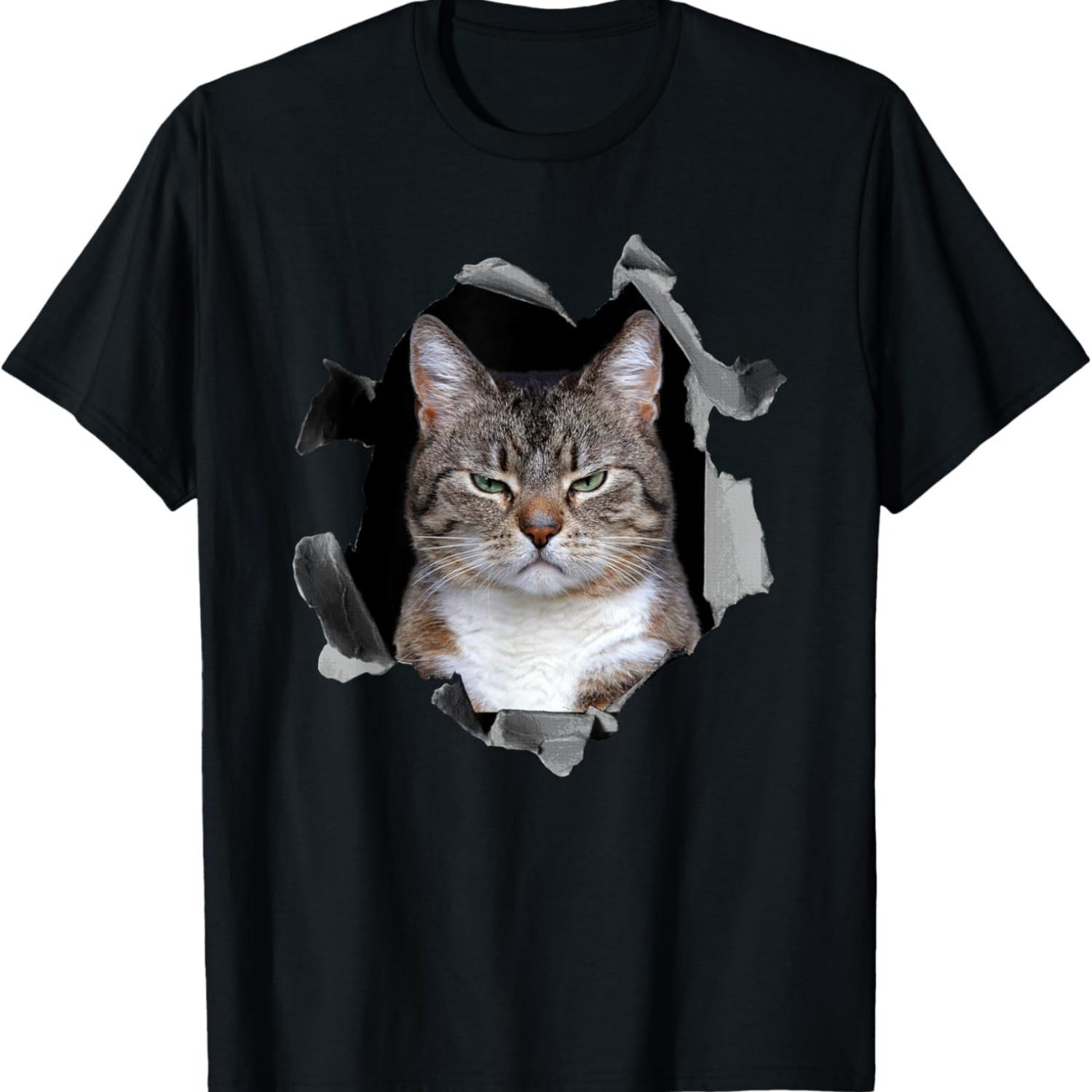 Angry cat meme grumpy T-Shirt for Men Women Kids XXXXL