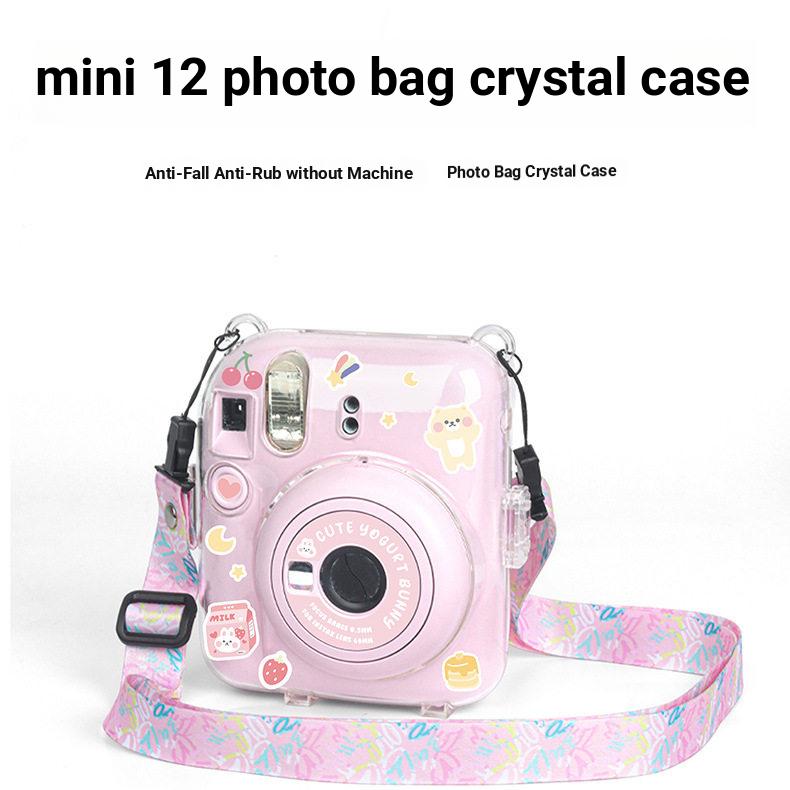Camera bag For Fujifilm Instax Mini 12 Case Transparent Photo Storage Protective Cover Camera Stand Diy Sticker Sets
