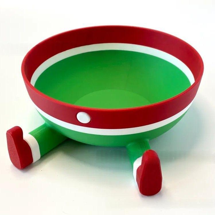 

Christmas Candy Bowl, Santa Snack Tray Xmas Tree Decor for Party Dessert Table Holiday Serving Plates for Christmas Decorations