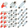 Car Interior Lighting Kit 24PCS T10 LED Set for Dome Map License Plate Door and Trunk Lights with Wide Application Range