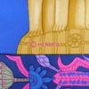Used TORANA 9212 Carre 90 7955 Torana, ancient Indian Maurya dynasty, purple, pink, multicolored pylon silk blue,