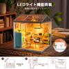 Hallisun DIY Miniature House Plastic Dollhouse with Furniture Toy Dollhouse with USB Dustproof Cover and 3D Craft Assembly Toy for Kids Ages and