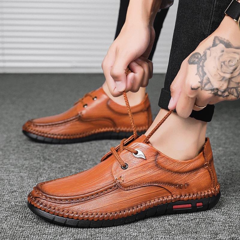 

Fashion men business shoes Designer Black genuine Leather Shoe for Men Dress Shoes Casual Business Oxfords men Office Formal Shoes 10.5 светло-коричневого