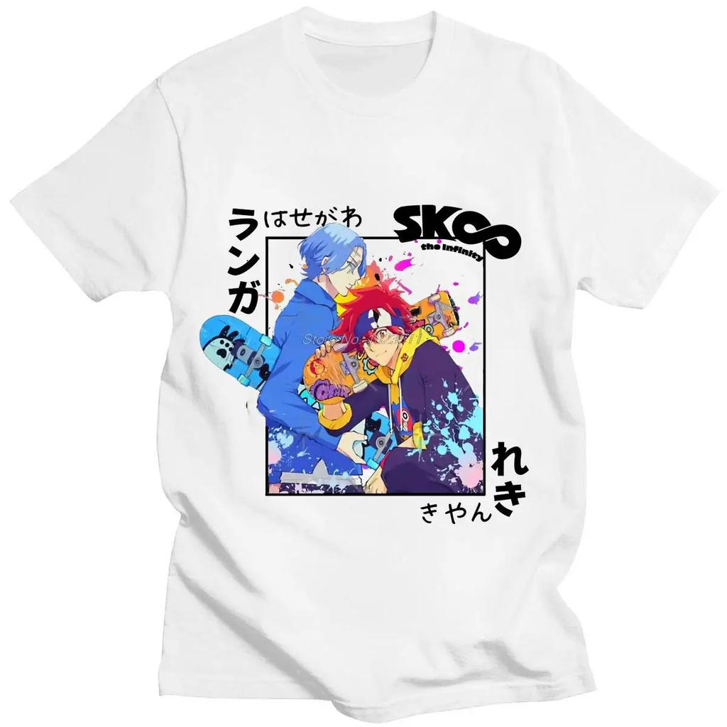 Anime Tričko SK8 The Infinity Pánské Grafické Nadměrné Módní Unisex Tričko Pánské Bavlněné Tričko Trička Streetwear Harajuku