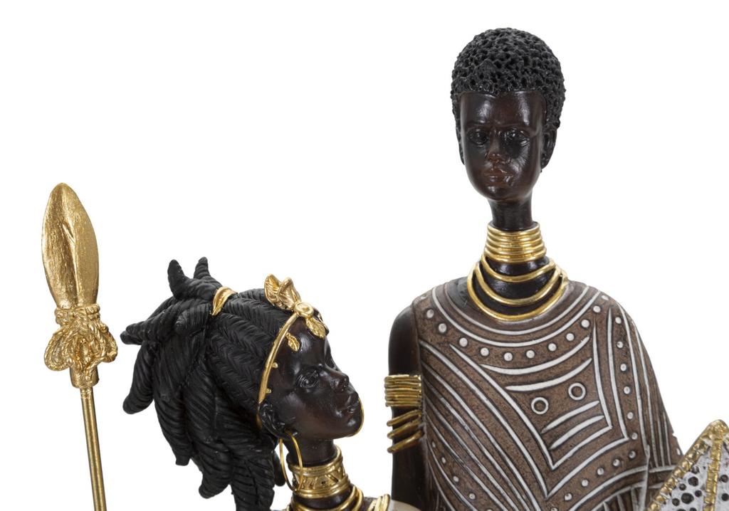 Stammes-Masai-Familie Cm 16,5X11,5X38