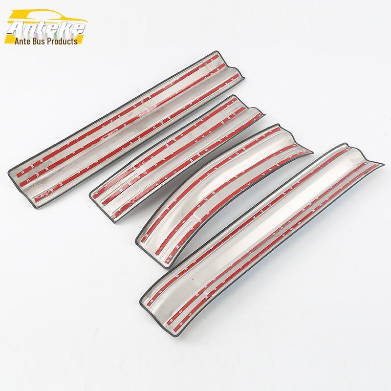 Fits 18 Lynk&Co 02: Door Sill Decoration & Bumper Trunk Sill Strip