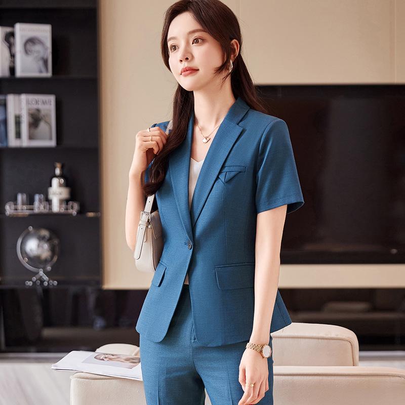 Elegant Women's Slim Fit Business Suit Set for Interviews and Work