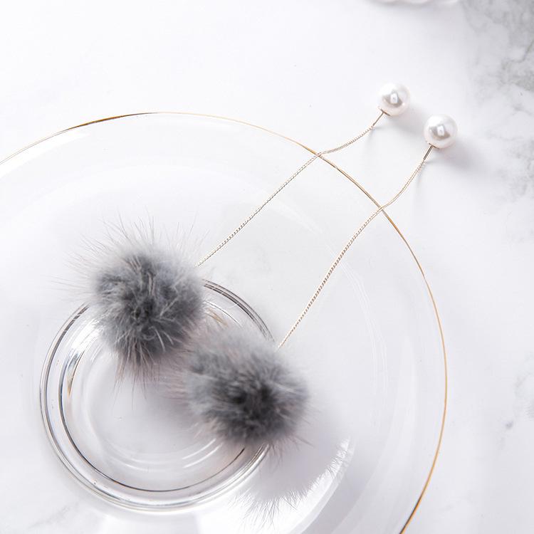 Brincos Longos Coreanos de Prata S925 Agulha Estrela & Lua Folha Trevo para Mulheres