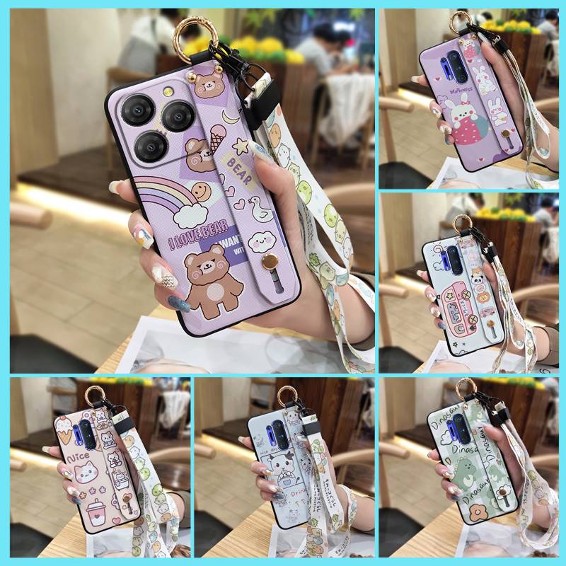 Wristband Silicone Phone Case For Blackview Shark9 5G Back Cover Cute Anti-knock Wrist Strap Lanyard Durable Anti-dust