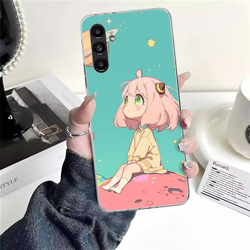 S-Spy Family Anya Phone Case For Samsung Galaxy A13 A14 A15 A16 A17 A53 A54 A55 A56 A57 A33 A34 A35 A36 A37 A23 A24 A25 A26 Gala