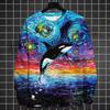 Animal Oil Painting Art Abstract Sweatshirt Men's Clothing Round Neck Pullover Top Streetwear Harajuku Trend Spring Sweatshirts