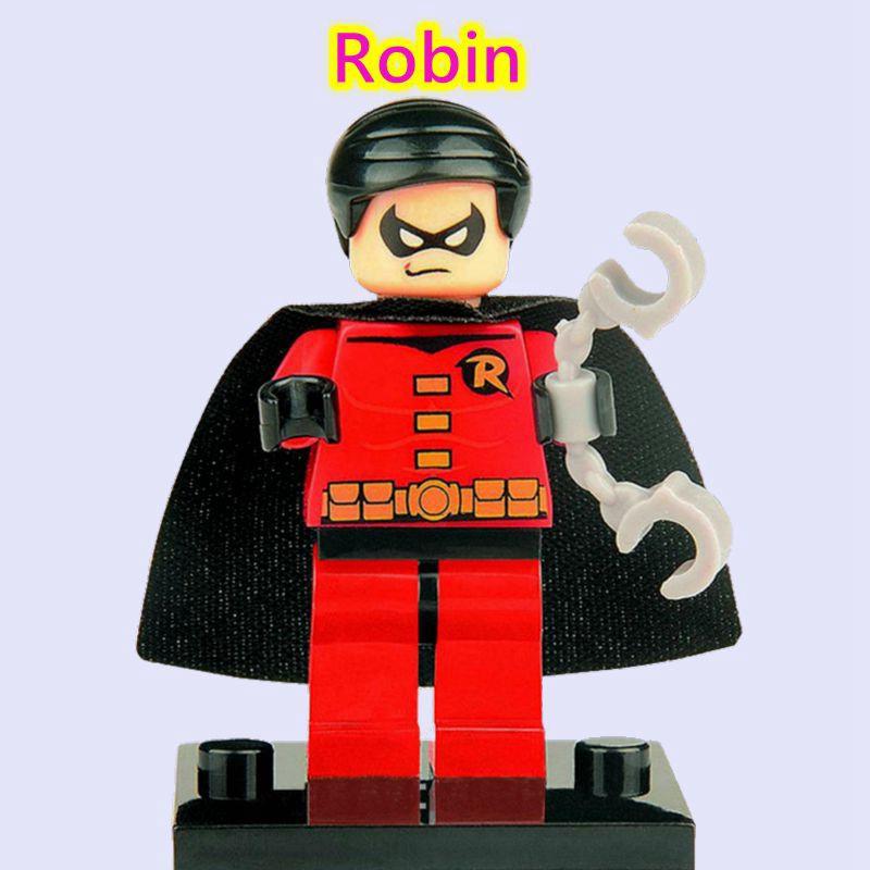 Teen Titans Nightwing Robin Arkham Knight Compatible with Marvel Minifigures Toy DC Movie Riddler Black Flash Building Blocks Educational Toys
