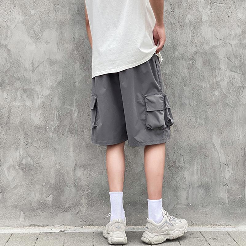 IELGY Cool Hong Kong Style Men's Summer Overalls Shorts Men