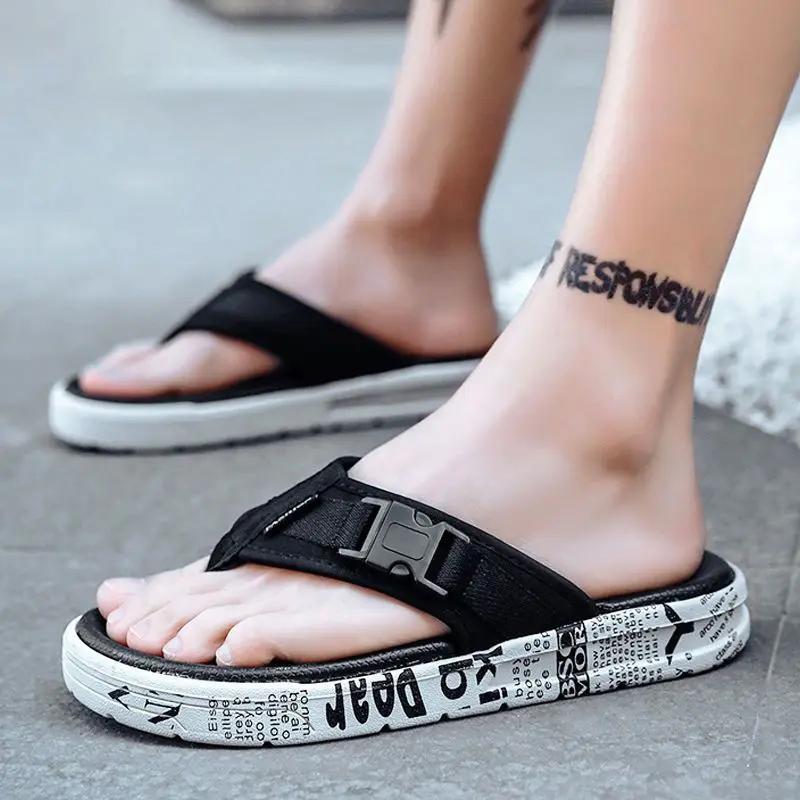 Fashion Platform Men's Shoe Beach Male Slipper Shiatsu Flip Flops Cheap Shoes Liquidation Designer Luxury 2025 Fashion Elegant Low Price