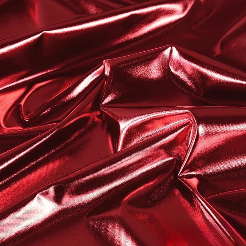 

100x150 см Высокоэластичная Глянцевая Спандекс Стрейч Бронзовая Ткань Для Свадебного Украшения Сценические Ткани Для Одежды 100x150cm