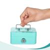 Mini Lockable Cash Box Metal Lock Box Coin Box Money Saving Box  Home Use