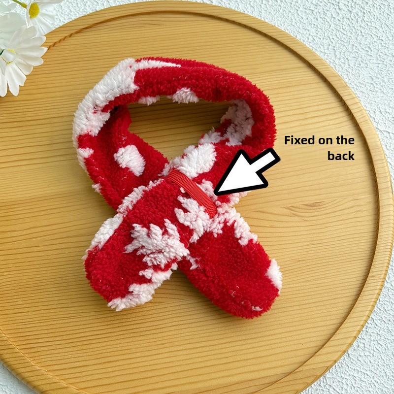 Warm Pet Scarf Santa's Hat Set Cat Christmas Cat Collar Red Pet Christmas Scarf Green Dog Drool Towel Adjustable Cap Dog Set