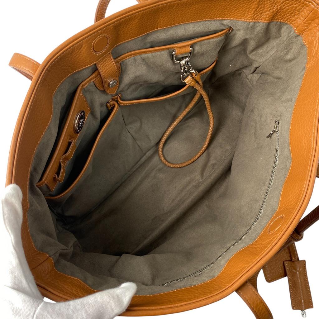 Used PELLE MORBIDATote Bag Brown Leather Women