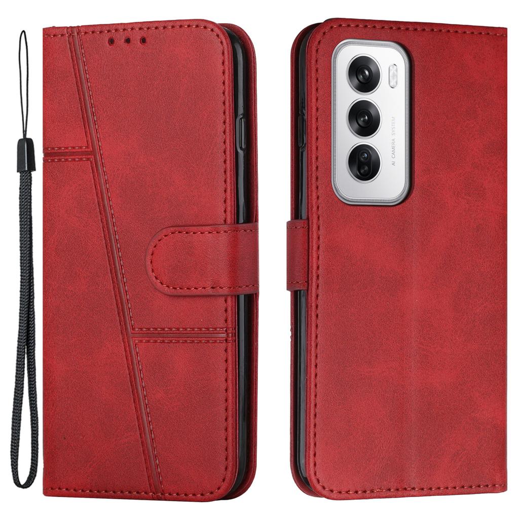 For Oppo Reno12 5G (Global) Case Anti-Scratch PU Leather Phone Stand Cover Wallet