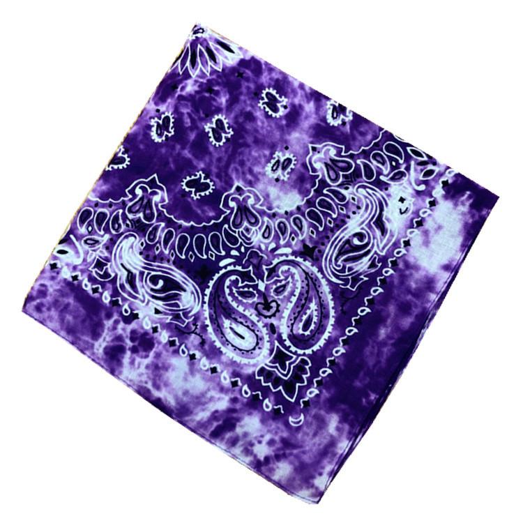 Unisex Herr Kvinnor Bomull Bandana Hårband Cowboy Herr Biker Sport Huvudbonader Handled Hårinpackning Enkelsidig Head Wrap Scarf Paisley