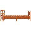 Solid Wood Bed with Headboard Wax Brown 75 X 190 Cm Pine