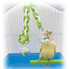 Interactive Bird Toy Transparent Chewing Ball Exercise Toy With Bright Color Beads For Small Pet Parrots Entertainment