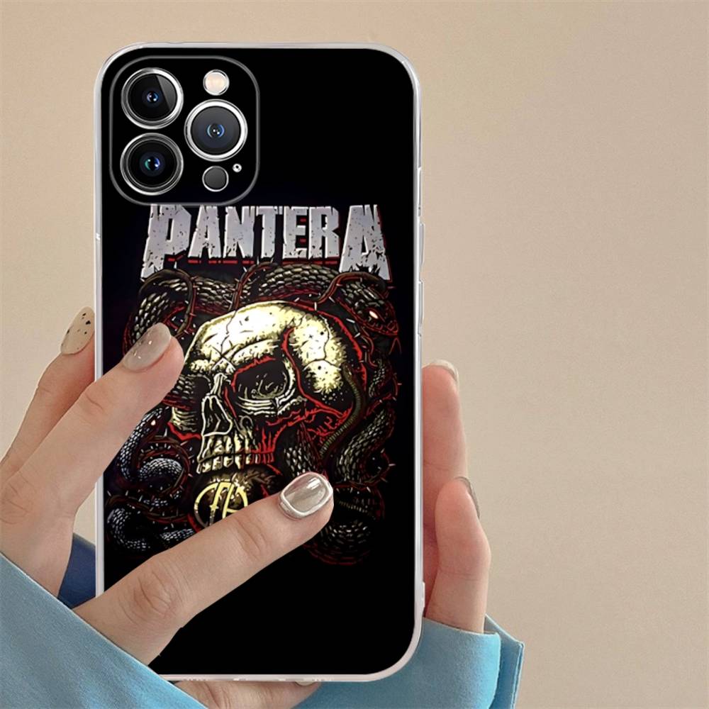 Dark Heavy Metal Rock P-PanteraS Band For IPhone 17 16 15 14 13 12 11 Pro Max Plus Transparent Soft TPU Phone Cover