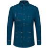 Stripe Print Casual Button Up Long Sleeve Easy-Care Shirt With Chest Pocket, Slightly Stretch Men's Semi-formal Dress Shirts