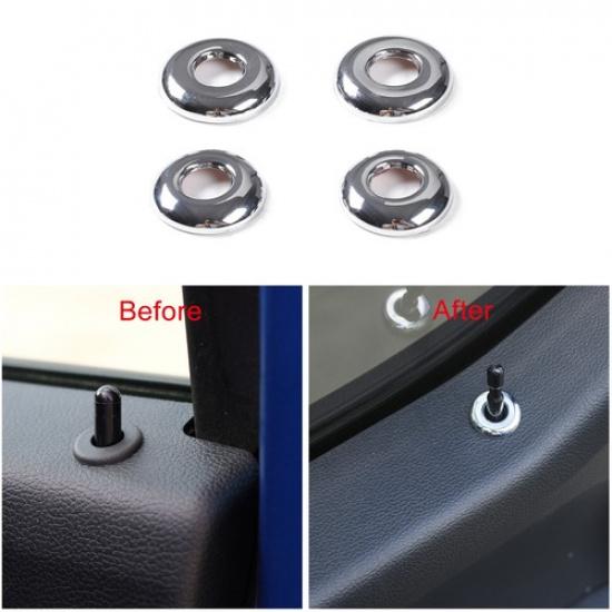 for F150 Door Lifting Bolt Lock P Ring Cover Trim for Ford F150 2015+ Chrome