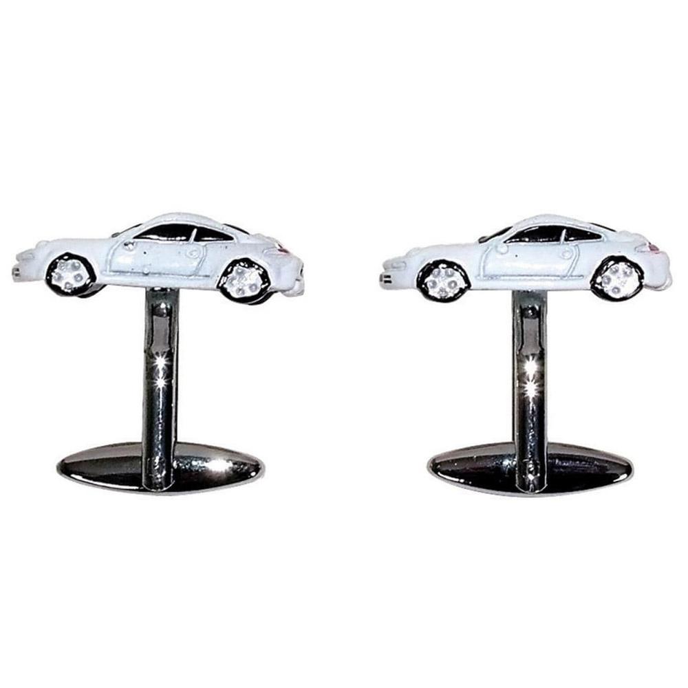 Gdesign Porsche Auto Knopf Manschettenknopf (Weiß)
